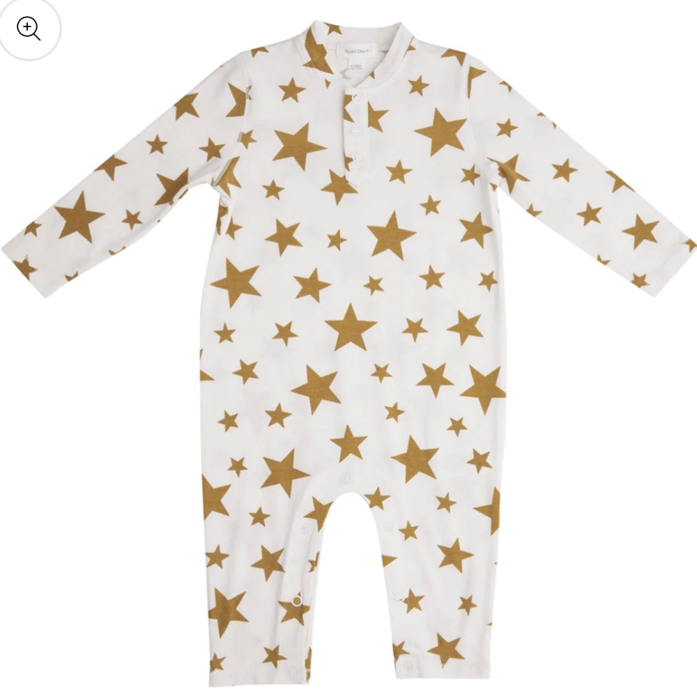 NWT Angel Dear Organic Henley Star Romper